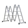 [US Warehouse] 15.5ft Household Multifunctional Aluminum Alloy Small Joint Foldable Telescopic Ladder 16-step Unloading Ladder
